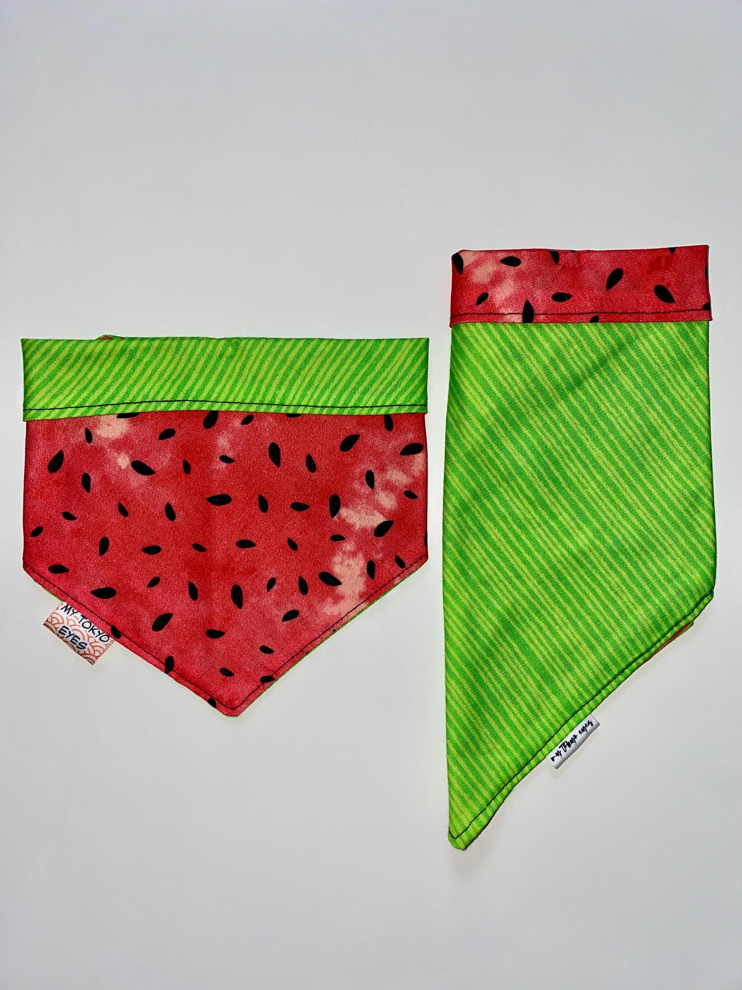 Watercolor Watermelon Double-Sided Pet Bandana LAST CHANCE