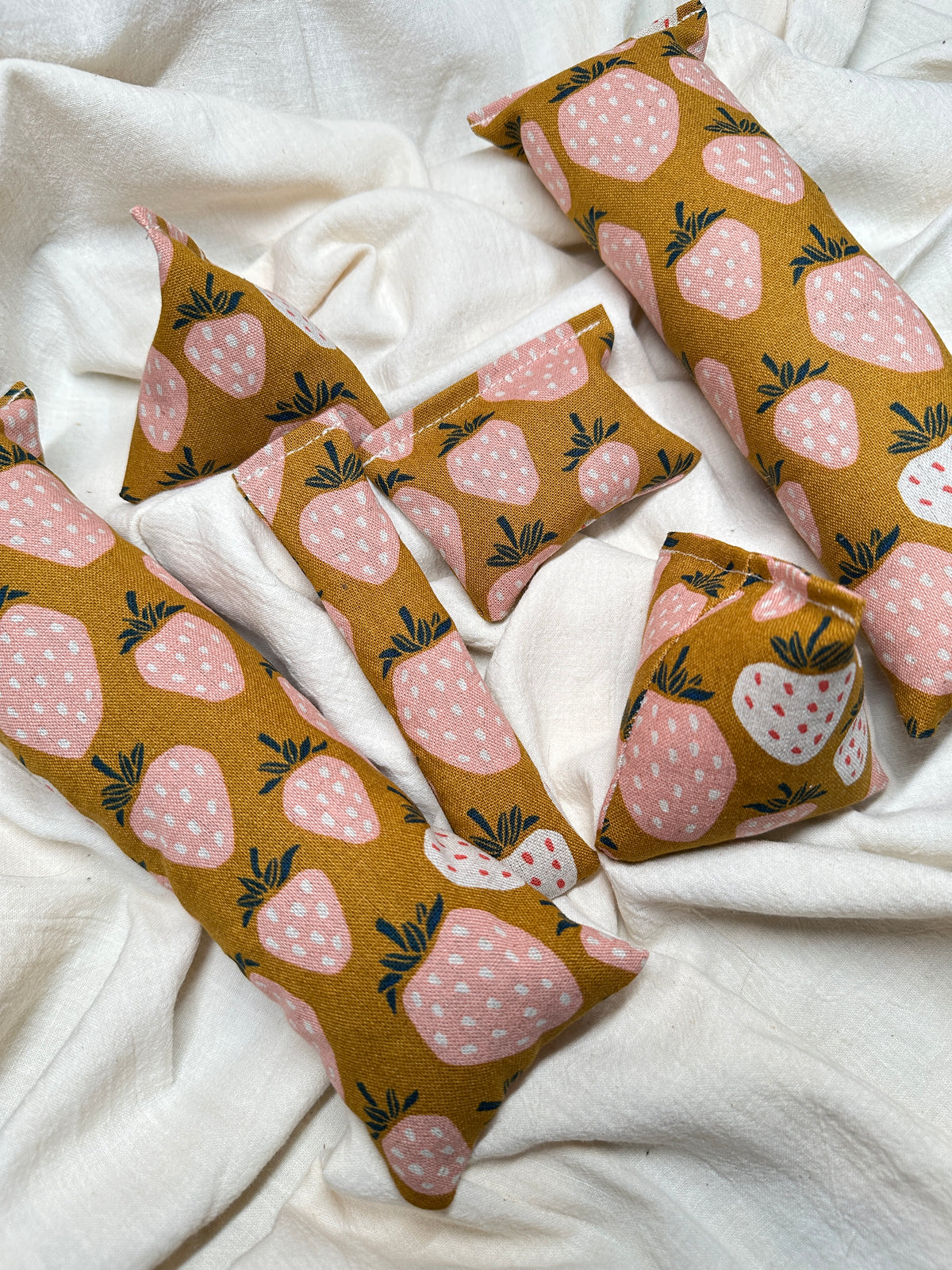 Yellow Strawberry Cat Toys