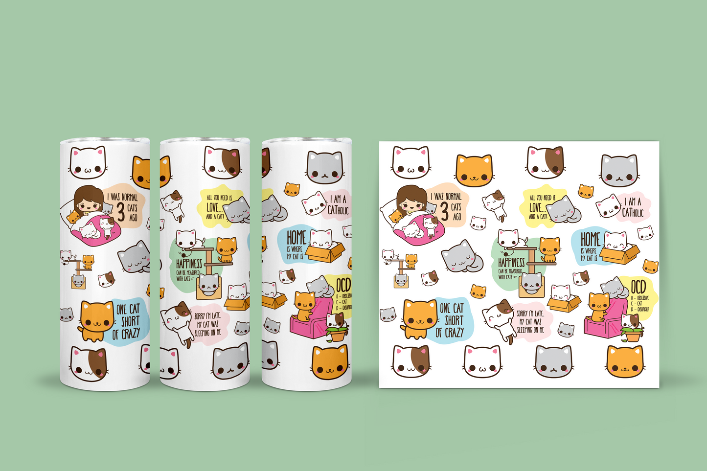 Kawaii Cats Tumbler